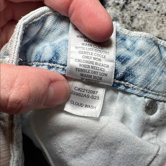 Altar'd State Cloud Wash Distressed Cut Off Denim Shorts - 24 - Picture 8 of 8